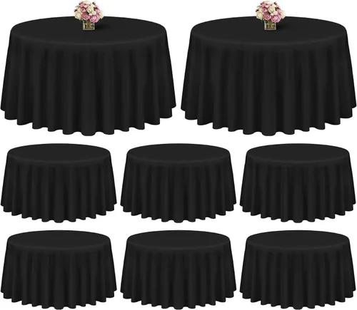 Miniatura 121 de Showgeous Paquete de 4 manteles rectangulares de poliéster de 60 x 102 pulgadas, resistentes a las arrugas, lavables, para bodas, mesas de comedor