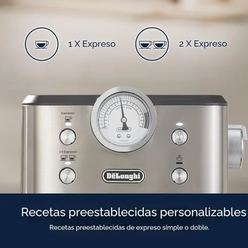 Miniatura 6 de De’Longhi Máquina de café espresso clásica con espumador de leche, bomba de 15 bares y control de temperatura - Kit de cafetera barista