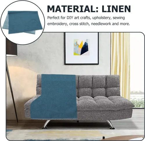Miniatura 3 de VICASKY Tela Lino Naturaleza Costura Paño de mesa Prendas Bordado Cruz DIY Artesanías Accesorios para Confección Faldas Bolsa de arpillera Tapicería