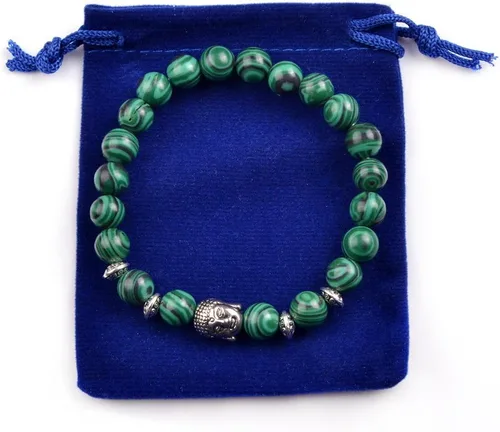 Miniatura 2 de Joya brazalete con gemas redondas de 8 mm, brazalete para los chacras, regalo de cumpleaños