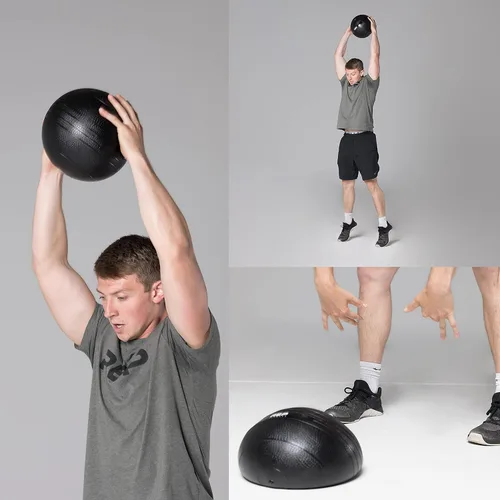 Miniatura 2 de REP Pelotas de golpe con peso, pelotas de ejercicio y fitness para entrenamiento de fuerza, agarre de goma suave, pelota medicinal sin rebote