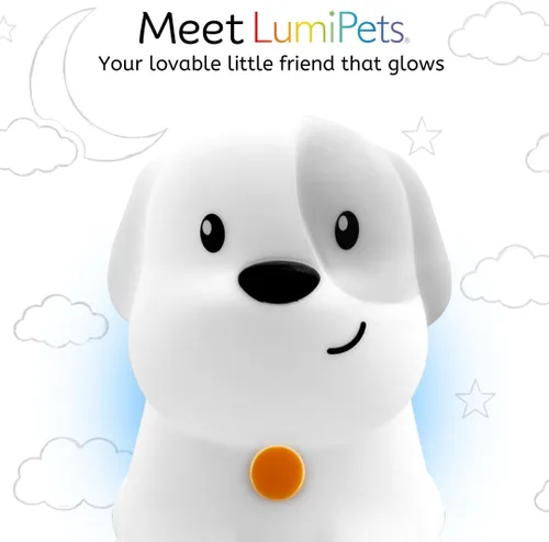 Miniatura 2 de Lumipets Pepper The Puppy Dog - Luz nocturna de silicona blanda para niños Bonita luz nocturna con control remoto y control táctil