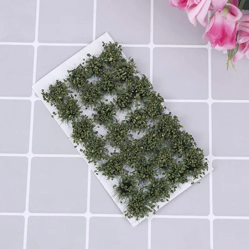 Miniatura 2 de 28 Piezas Arbustos Tupidos Verdes Arbustos de Tierras Bajas Kit de Modelo de Terreno Tufado Escena Estática Modelo en Miniatura DIY para Paisaje