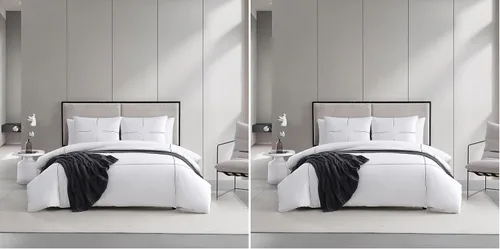 Miniatura 11 de Vera Wang - Juego de funda de edredón tamaño Queen, juego de ropa de cama de algodón suave con fundas a juego, artículos esenciales elegantes