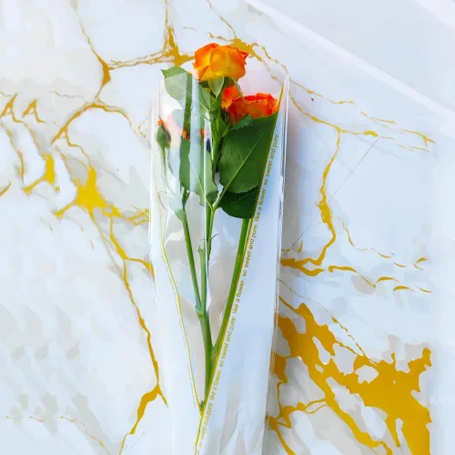 Miniatura 2 de HYMAOME 50 unids bolsas de ramo de mangas de flores individuales Envolturas de rosas Bolsas de celofán Bolsas de embalaje de rosas individuales