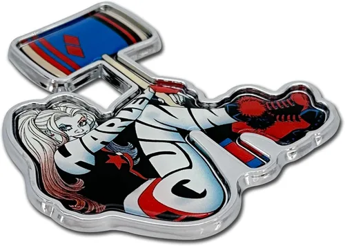 Miniatura 7 de Elektroplate Emblema de automóvil de metal cromado Harley Quinn con licencia oficial de DC Comics para automóviles, camiones y todos los Cromo