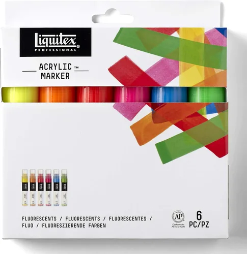 Miniatura 9 de Liquitex, set de 6 marcadores anchos para pintura profesional.