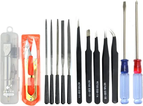 Miniatura 2 de Kit de herramientas profesionales de 56 piezas, modelador, herramientas básicas, juego de manualidades, kit de herramientas de construcción