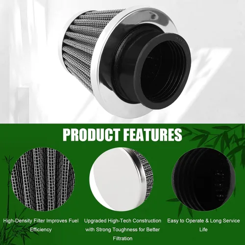 Miniatura 4 de Paquete de 2 filtros de 1.378 in compatibles con 50 cc, 70 cc, 90 cc, 110 cc, 125 cc, 150 cc, cuatrimoto, scooter, Go Kart, ciclomotor, Pit Dirt