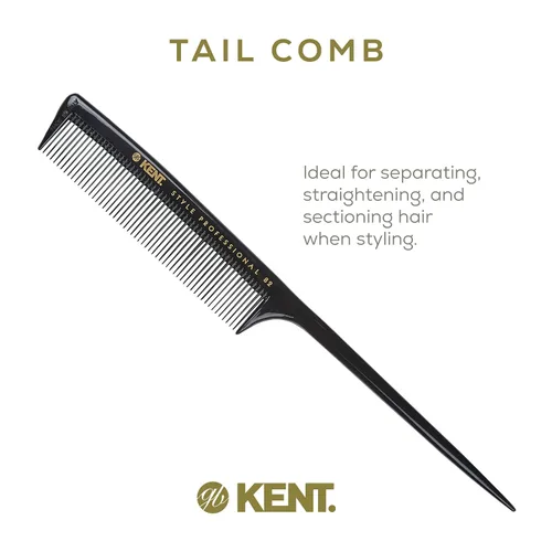 Miniatura 3 de Kent SPC82 Peine de dientes finos estilo salón para peinado - Peine profesional de barbero para corte de pelo para peinar y dar volumen