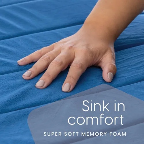 Miniatura 2 de Milliard Almohada de piso de espuma viscoelástica, cojín cuadrado decorativo de 22 pulgadas con funda acanalada de terciopelo suave lavable