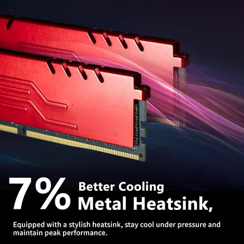Miniatura 5 de DATO 16GB RAM (8GBx2), DDR4 3200MHz con disipador de calor, PC4-25600 CL16 1.35V 288-Pin Non-ECC UDIMM, módulo de memoria de escritorio para gaming