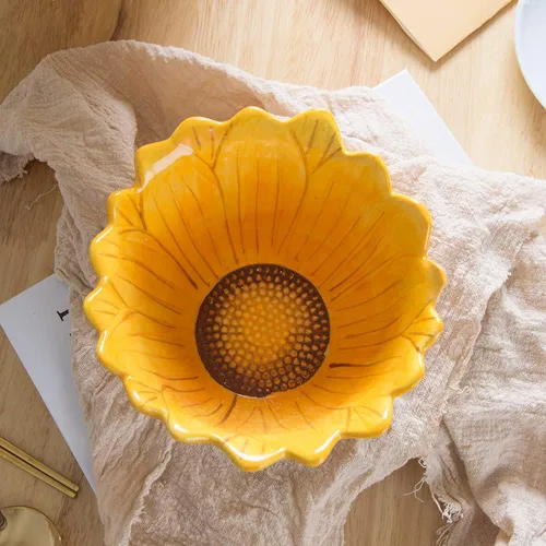 Miniatura 2 de Tazón de caramelo de 6 pulgadas, cuenco de aperitivos en forma de girasol.