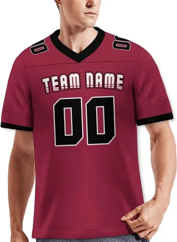 Miniatura 3 de Custom Plain Football Jersey Men Women Youth Kid StitchedPrinted Personalized Team Name Number Fan Apparel S-7XL