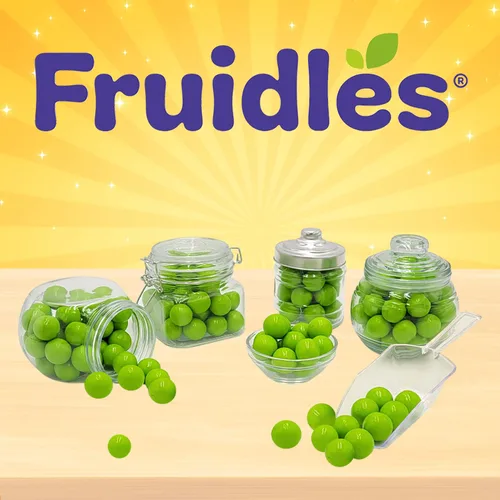 Miniatura 8 de Fruidles Bolas de goma con sabor a frutas, golosinas de bufé de dulces, repuestos de tamaño de máquina, certificado Kosher Parve, 1 pulgada
