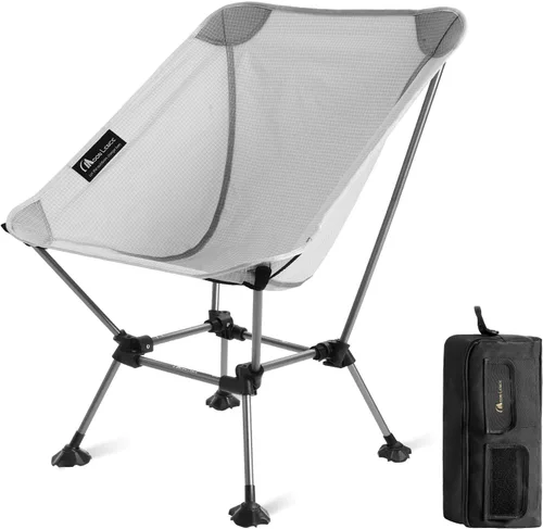 Miniatura 9 de MOON LENCE Silla de camping Plus, comodidad y tamaño mejorados, aún compacta y ligera, silla portátil plegable para mochilero y senderismo, Negro