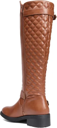 Miniatura 2 de DREAM PAIRS Women's Knee High Boots, Utah Low Stacked Heel Knee High Riding Boots