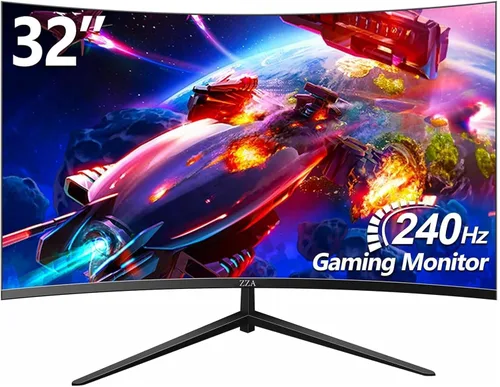 Miniatura 8 de ZZA - Monitor de 24 pulgadas 100HZ, 1080p, monitor de juegos curvo 2800R, VA 120% sRGB, FreeSync, sin marco en tres lados, filtro de luz azul