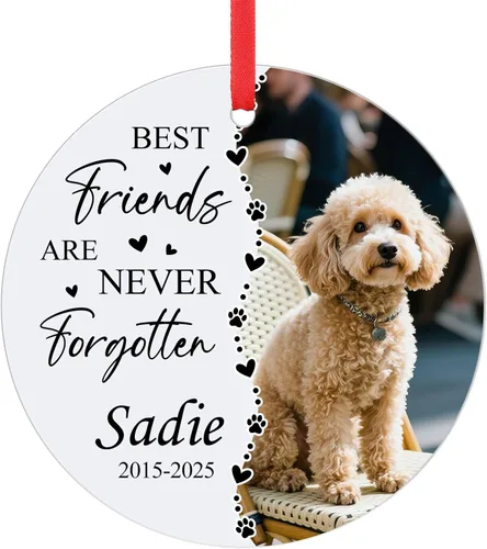 Miniatura 16 de Adornos de Navidad Personalizados 2025, Adornos con Fotos para Árbol de Navidad, Regalos Personalizados para Recién Nacidos, Parejas, Mujeres
