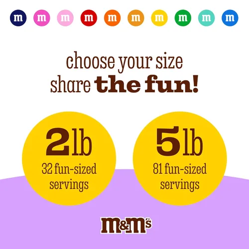 Miniatura 9 de M&M'S Caramelos de cumpleaños de chocolate con leche, 5 libras de dulces a granel con imágenes prediseñadas de feliz cumpleaños impresas, perfectos