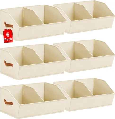 Miniatura 24 de Homsorout Organizadores de Armario y Contenedores de Almacenamiento - Paquete de 4 Contenedores de Almacenamiento Plegables Divididos Trapezoidales