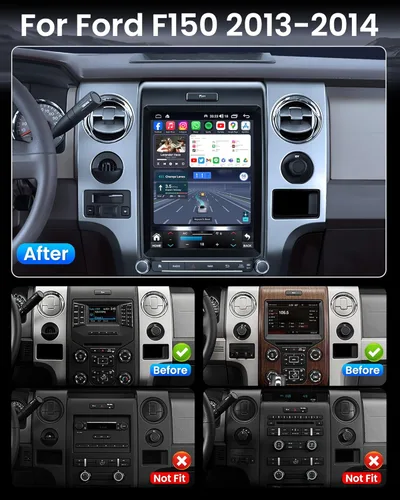 Miniatura 2 de Radio de coche para Ford F150 2013 2014: [8 Core 4G RAM+64G ROM] Pantalla táctil estéreo de 12.1 pulgadas con Carplay inalámbrico Android Auto 5G