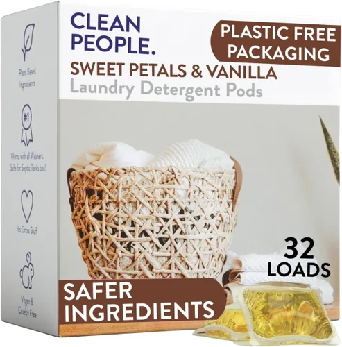 Miniatura 9 de The Clean People Cápsulas de detergente para ropa - Envase reciclable, hipoalergénico, lucha contra las manchas - Jabón de ropa ultraconcentrado