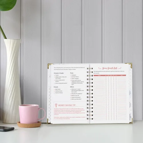 Miniatura 8 de Tullofa Planificador de Bodas – Libro Planificador de Bodas y Organizador para la Novia con 5 Secciones con Pestañas, 6.5 x 8.75 pulgadas, Tapa Dura