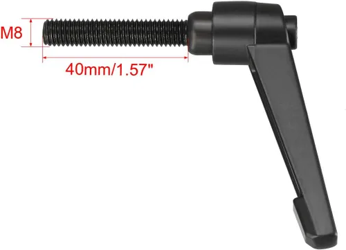 Miniatura 3 de uxcell M8 x 1.575 in Mango de palanca de sujeción ajustable Rosca Botón de trinquete macho roscado Perillas de bloqueo Tornillo giratorio Perno