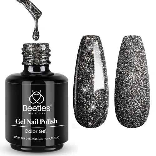 Miniatura 168 de Beetles - Esmalte de uñas de gel verde luminoso que brilla en la oscuridad, esmalte de uñas de gel que se absorbe con lámpara LED UV, arte de uñas