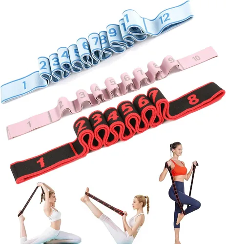 Miniatura 10 de Banda de resistencia para fitness con secciones numeradas, cuerda de tracción elástica 2026