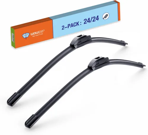Limpiaparabrisas de repuesto para automóvil de 24 + 24 pulgadas, limpiaparabrisas prémium para todas las estaciones, calidad de equipo original para
