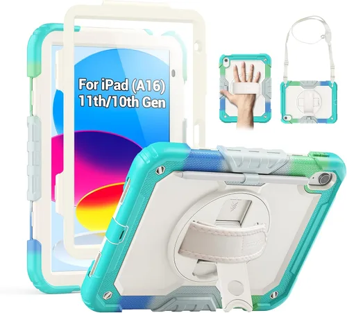 Miniatura 23 de SEYMAC Funda para iPad Air de 5ª/4ª generación de 10.9 pulgadas, Funda Protectora de Cuerpo Completo Resistente a Golpes con Protector de Pantalla