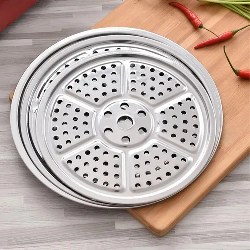 Miniatura 7 de ECYC Ltd Estante redondo de acero inoxidable para bandeja de vapor de 14 pulgadas, soporte de bandeja de vapor para olla a presión, estante de vapor