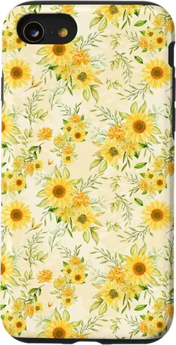 Miniatura 18 de Cute Sunflower Pattern Yellow Pastel Flower Case for iPhone 16