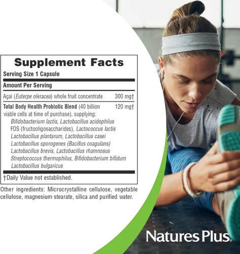 Miniatura 5 de NaturesPlus Ultra Probióticos - 30 cápsulas veganas - Soporte corporal total de espectro completo - Incluye Acai prebiótico - 30 porciones