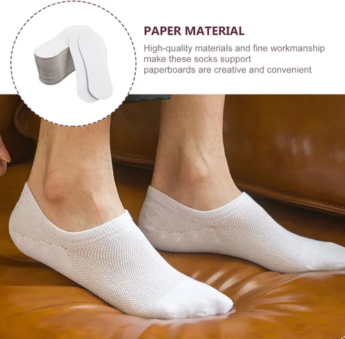 Miniatura 8 de EXCEART 100 piezas de insertos de cartón, bloqueadores de formularios, de papel, de corte bajo, organizadores de calcetines con forma de calcetín