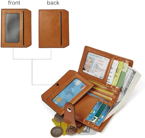 Miniatura 9 de BOSTANTEN Bolso de mano de cuero para mujer, bolso de mano grande de diseño tipo hobo y cartera de cuero para mujer, con bloqueo RFID, pequeño