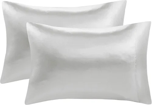 Miniatura 11 de Madison Park Essentials Juego de 2 fundas de almohada de satén para cabello y piel, lujosamente suave, sedosa con brillo natural, fresca al tacto