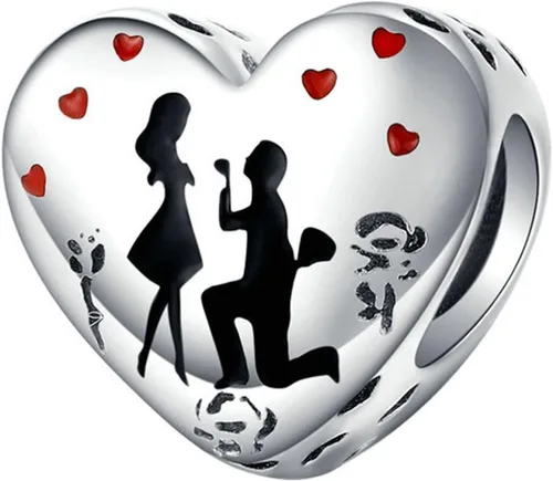 Miniatura 12 de XinYouZhi 925 Sterling Silver Charms for Pandora Bracelets and Necklaces Princess Dress Heart Bear Beads Dangle Pendants Jewelry Birthday Charms for