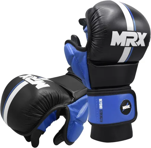 Miniatura 7 de MMA Sparring Pro - Guantes con palma ventilada abierta, guantes de artes marciales adecuados para hombres y mujeres, lucha contra jaula de kara