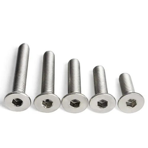 Miniatura 6 de Tornillos hexagonales de cabeza plana M5 x 20/25/30/35/1.575 in, tornillos avellanados, acero inoxidable 304, totalmente roscado, acabado brillante