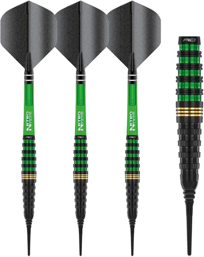 Miniatura 5 de RED DRAGON Krypton - Juego de dardos profesionales de tungsteno con vuelos y ejes Nitrotech (tallos)