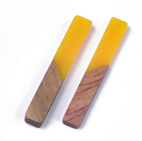 Miniatura 9 de Mega Pet Colgante de resina y madera de nogal para hacer joyas de bricolaje