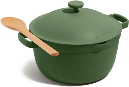Miniatura 18 de Our Place Perfect Pot Olla de cerámica de 5.5 cuartos de galón con tapa y espátula Utensilios de cocina patentados 8 en 1, antiadherentes, sin