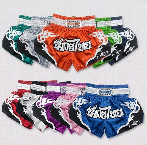 Miniatura 4 de FLUORY Pantalones cortos de lucha Muay Thai, pantalones cortos de MMA, ropa de entrenamiento para lucha contra las artes marciales, ropa corta