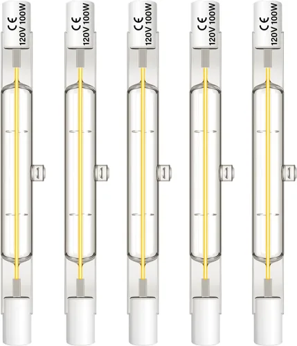 R7S - Bombillas halógenas de 100 W, 120 V, 3.071 in, tipo J, T3, 100 vatios, 3 pulgadas de largo, filamento de doble extremo, lámparas de tubo de