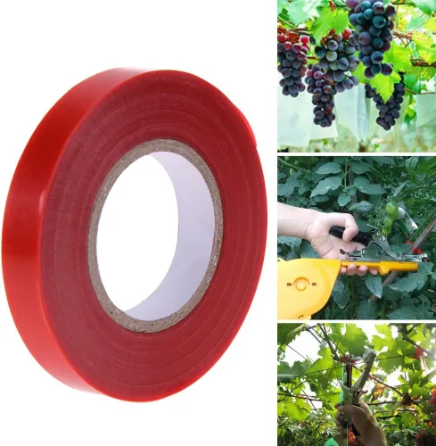 Miniatura 4 de SagaSave Rollo de cinta de amarre elástica, cinta de amarre de jardín, cinta gruesa y resistente para plantas, estacas de vinilo para jardín