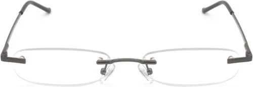 Miniatura 2 de Gafas de lectura sin montura con estuche delgado para hombres y mujeres, negro, dorado y plomizo, azul y rojo Paquete de 2 - plomizo