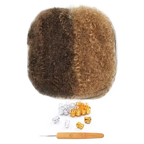 Miniatura 7 de Extensiones Loc de 10 pulgadas de grosor de cabello humano de 10 pulgadas, 10 hebras, extensiones de rastas de cabello humano para mujeres